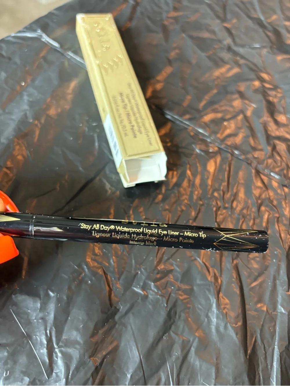Stila Waterproof Liquid Eye Liner in Intense Black with Micro tip NEW